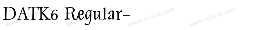DATK6 Regular字体转换